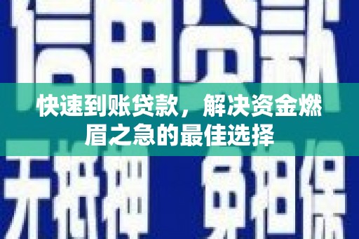 葫芦岛快速到账贷款，解决资金燃眉之急的最佳选择