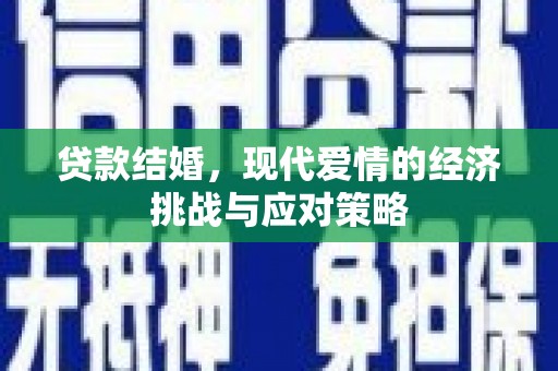 葫芦岛贷款结婚，现代爱情的经济挑战与应对策略