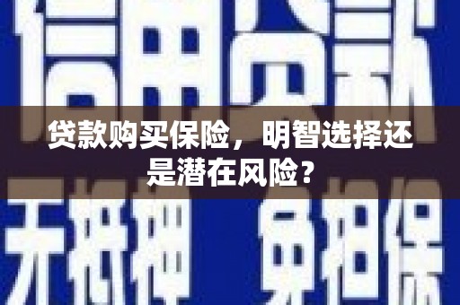 葫芦岛贷款购买保险，明智选择还是潜在风险？