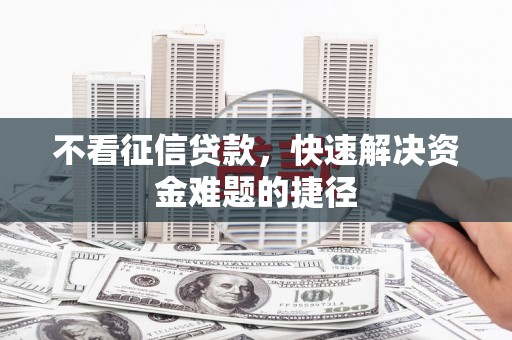 葫芦岛不看征信贷款，快速解决资金难题的捷径