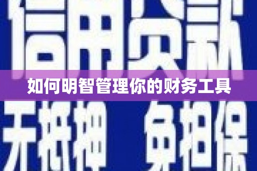 葫芦岛如何明智管理你的财务工具