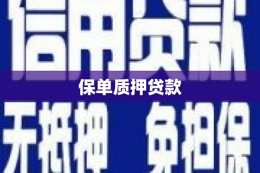 葫芦岛保单质押贷款