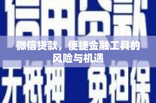 葫芦岛微信贷款，便捷金融工具的风险与机遇
