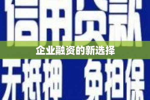 葫芦岛企业融资的新选择