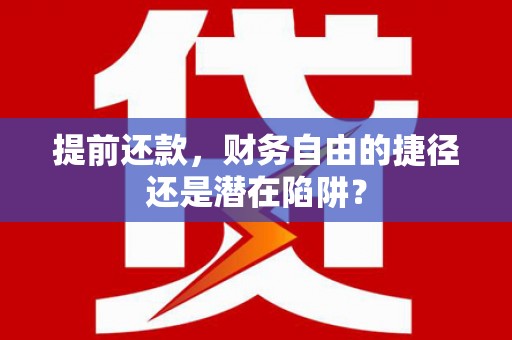 葫芦岛提前还款，财务自由的捷径还是潜在陷阱？