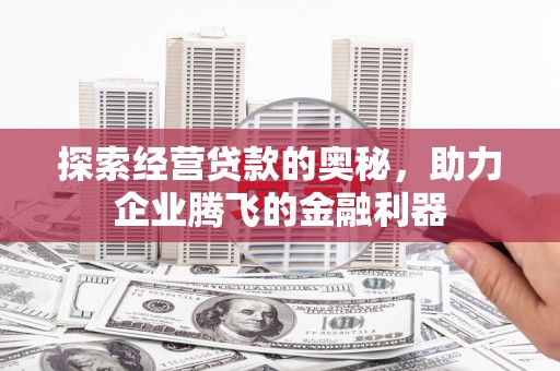 葫芦岛探索经营贷款的奥秘，助力企业腾飞的金融利器