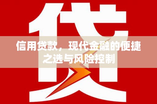 葫芦岛信用贷款，现代金融的便捷之选与风险控制