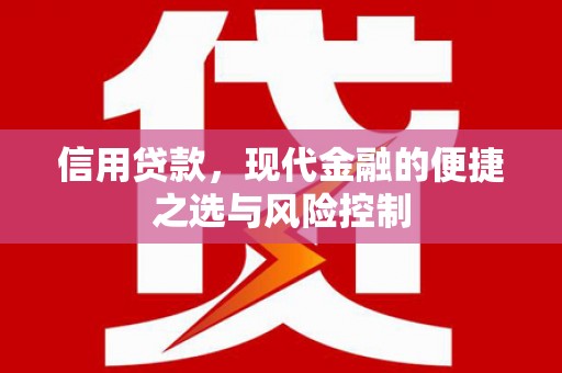 葫芦岛信用贷款，现代金融的便捷之选与风险控制