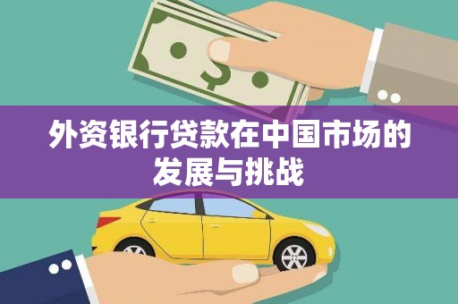葫芦岛外资银行贷款在中国市场的发展与挑战