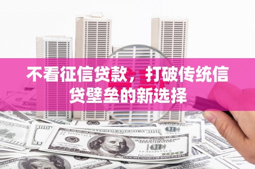 葫芦岛不看征信贷款，打破传统信贷壁垒的新选择