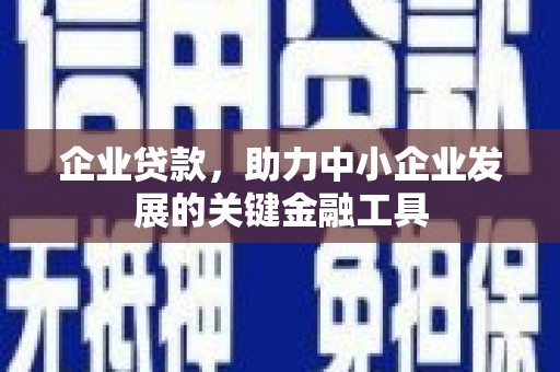 葫芦岛企业贷款，助力中小企业发展的关键金融工具