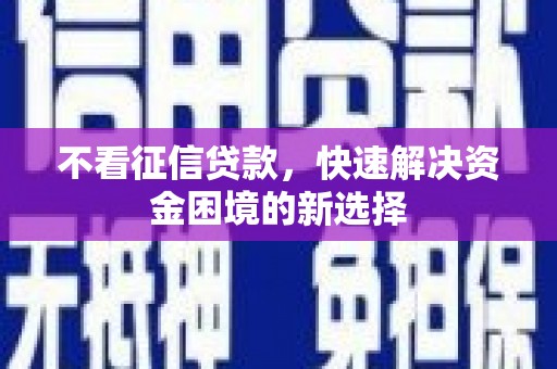 葫芦岛不看征信贷款，快速解决资金困境的新选择
