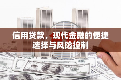 葫芦岛信用贷款，现代金融的便捷选择与风险控制