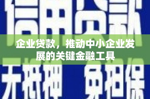 葫芦岛企业贷款，推动中小企业发展的关键金融工具