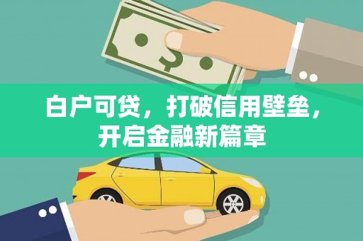 葫芦岛白户可贷，打破信用壁垒，开启金融新篇章