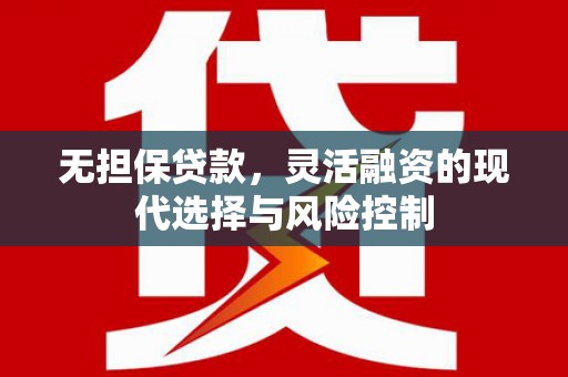 葫芦岛无担保贷款，灵活融资的现代选择与风险控制