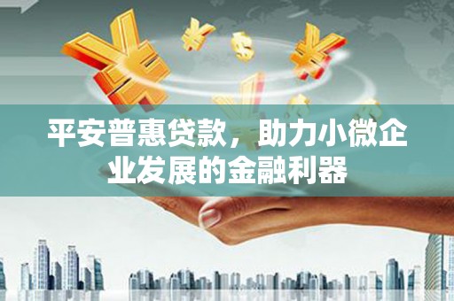 葫芦岛平安普惠贷款，助力小微企业发展的金融利器