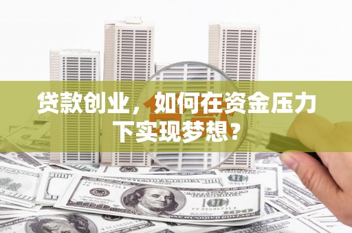 葫芦岛贷款创业，如何在资金压力下实现梦想？