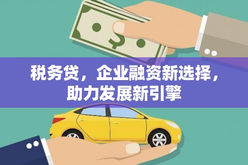 葫芦岛税务贷，企业融资新选择，助力发展新引擎