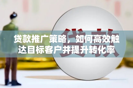 葫芦岛贷款推广策略，如何高效触达目标客户并提升转化率