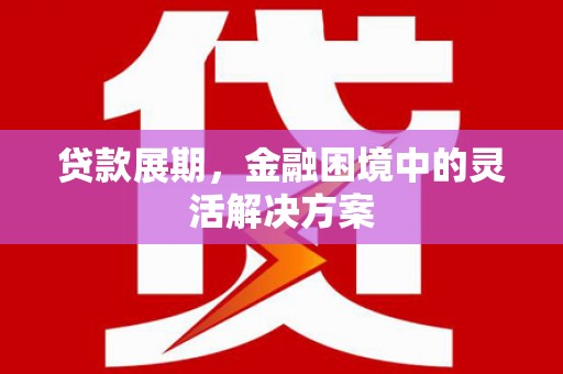 葫芦岛贷款展期，金融困境中的灵活解决方案