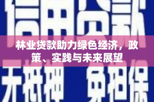 葫芦岛林业贷款助力绿色经济，政策、实践与未来展望