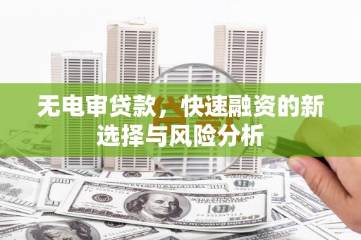 葫芦岛无电审贷款，快速融资的新选择与风险分析