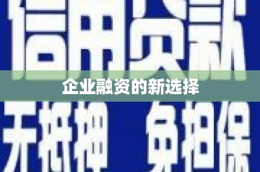 葫芦岛企业融资的新选择