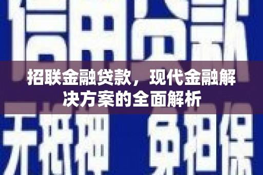 葫芦岛招联金融贷款，现代金融解决方案的全面解析