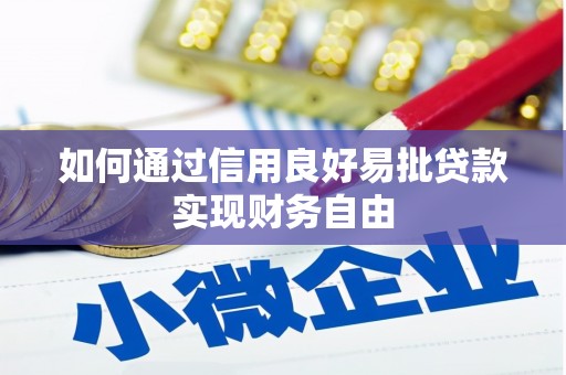 葫芦岛如何通过信用良好易批贷款实现财务自由
