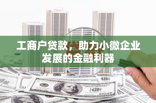 葫芦岛工商户贷款，助力小微企业发展的金融利器