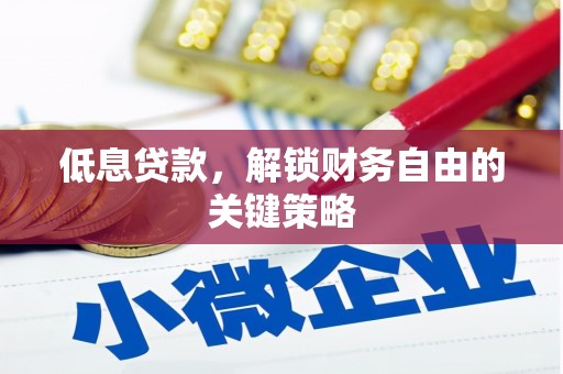 葫芦岛低息贷款，解锁财务自由的关键策略