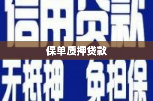 葫芦岛保单质押贷款