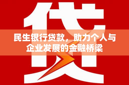 葫芦岛民生银行贷款，助力个人与企业发展的金融桥梁
