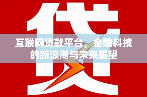 葫芦岛互联网贷款平台，金融科技的新浪潮与未来展望