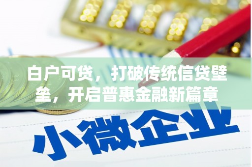 葫芦岛白户可贷，打破传统信贷壁垒，开启普惠金融新篇章