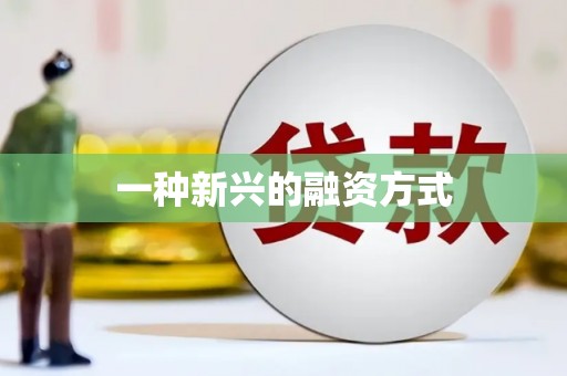 葫芦岛一种新兴的融资方式