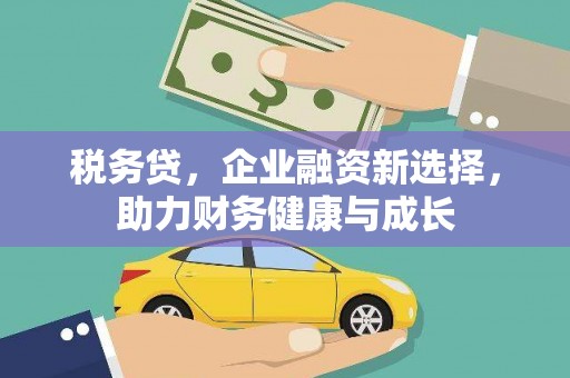 葫芦岛税务贷，企业融资新选择，助力财务健康与成长